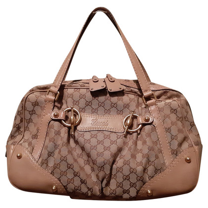 Gucci Tote Bag aus Leder in Beige