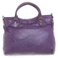 Balenciaga Handtasche aus Leder in Violett