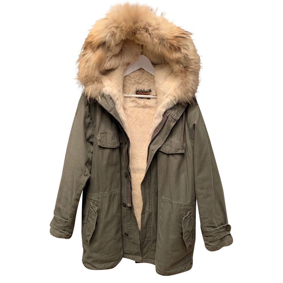 Barbed Jacket/Coat Fur in Olive