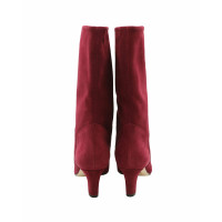 Alberta Ferretti Boots Leather in Red
