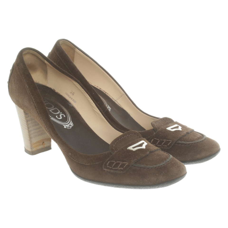 Tod's Pumps/Peeptoes aus Leder in Braun