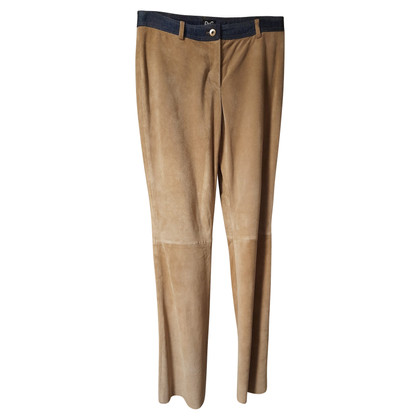 D&G Trousers Leather in Beige