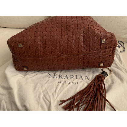 Serapian Handtasche aus Leder in Braun