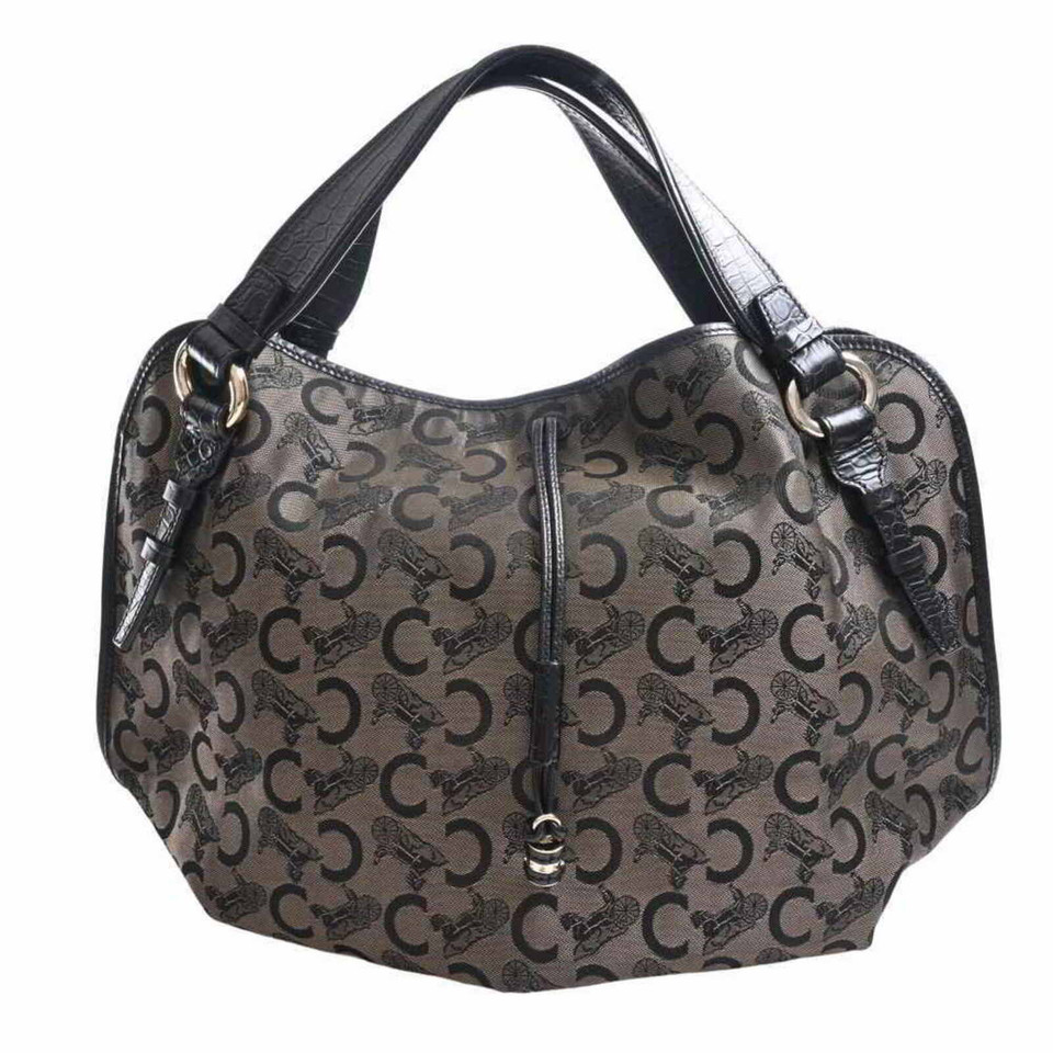 Céline Bittersweet Hobo Bag aus Canvas in Schwarz