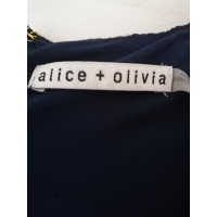 Alice + Olivia Kleid aus Seide in Blau