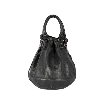 Balenciaga Giant Pompon Bag Leather in Grey