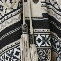 Hale Bob Patterned poncho with tassels