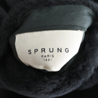 Sprung Frères Paris Jacke/Mantel aus Pelz in Schwarz