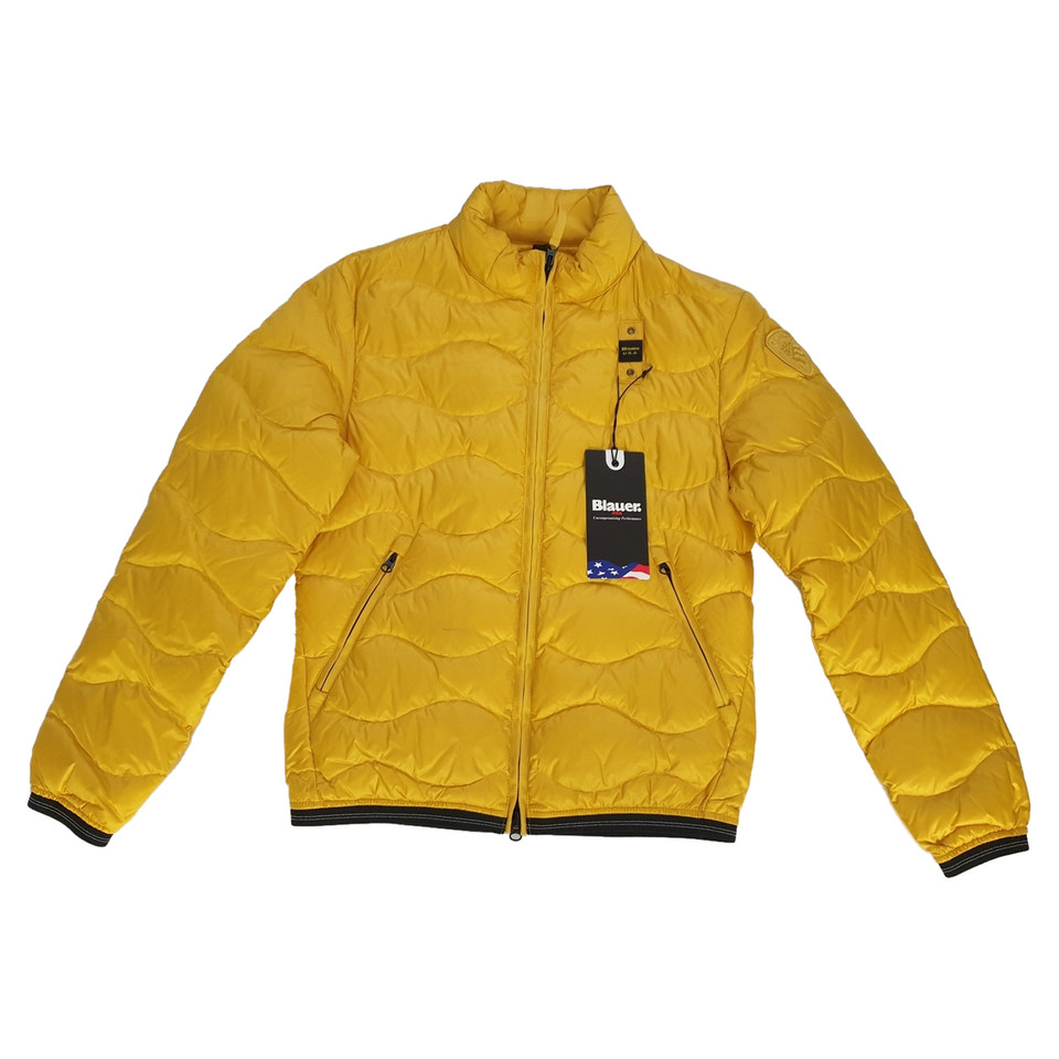 Blauer Jacke/Mantel in Gelb