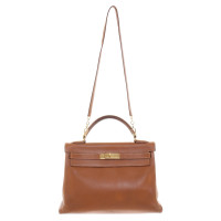 Hermès Kelly Bag 32 Leer in Bruin