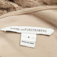 Diane Von Furstenberg Kanten jurk in nude