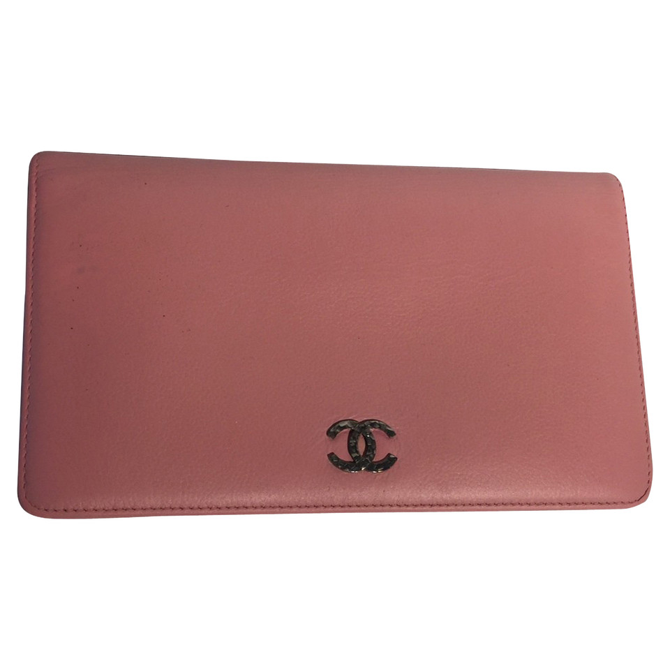 Chanel Täschchen/Portemonnaie aus Leder in Rosa / Pink