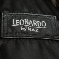 Andere merken Leonardo - leren jas met bont kraag