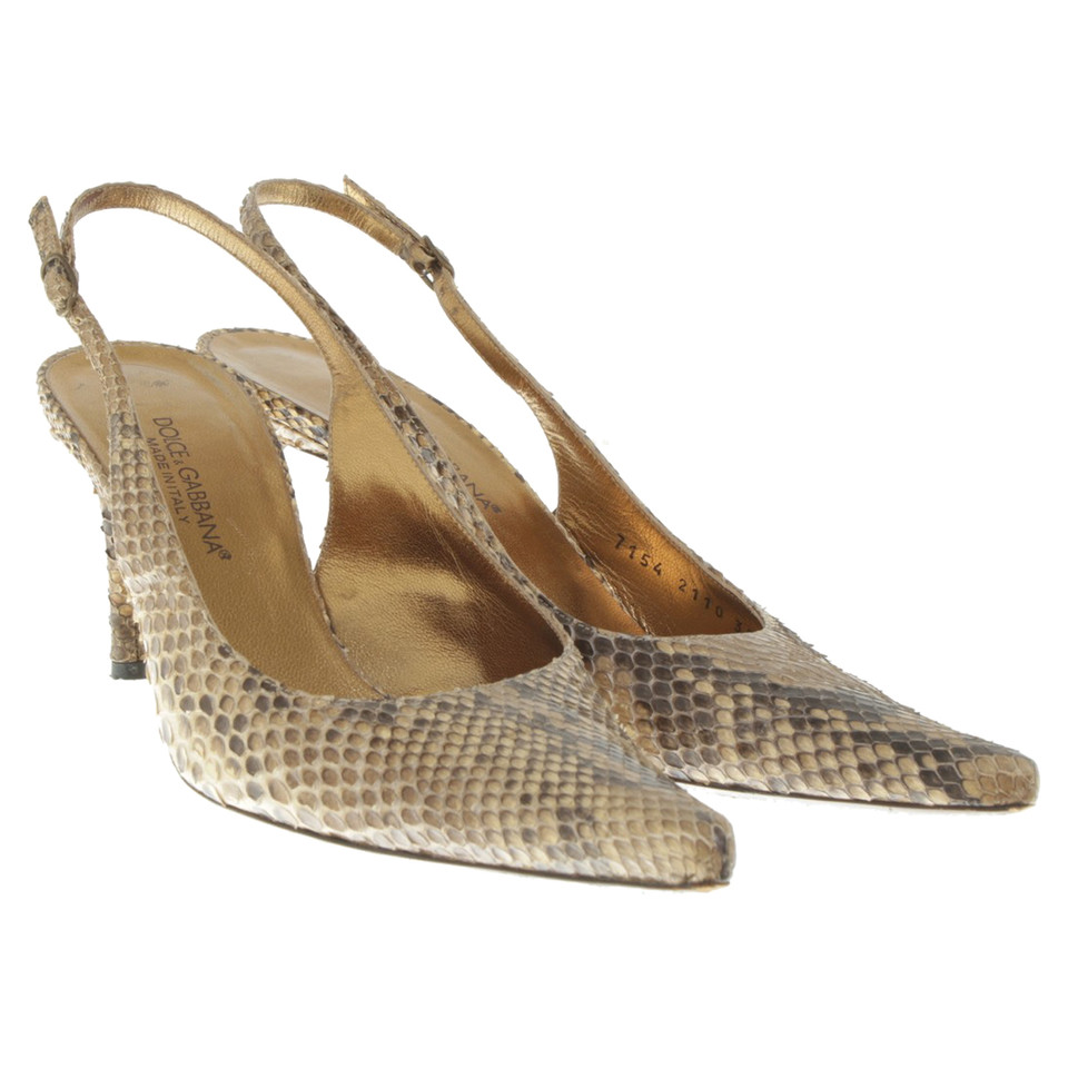 Dolce & Gabbana Slingbacks made of snakeskin