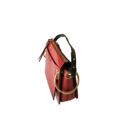 Chloé Roy Medium Shoulder Bag Patent leather in Red