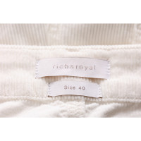 Rich & Royal Paio di Pantaloni in Cotone in Bianco