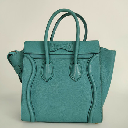 Céline Luggage Micro 27 Leather in Turquoise