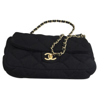 Chanel Classic Flap Bag Medium en Coton en Noir