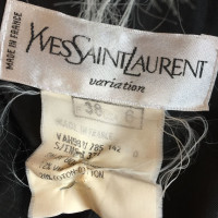 Yves Saint Laurent Webpelz-Jacke in Grau