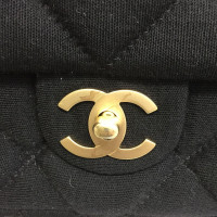 Chanel Classic Flap Bag Medium Cotton in Black