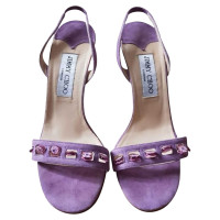 Jimmy Choo Sandalen aus Wildleder in Violett