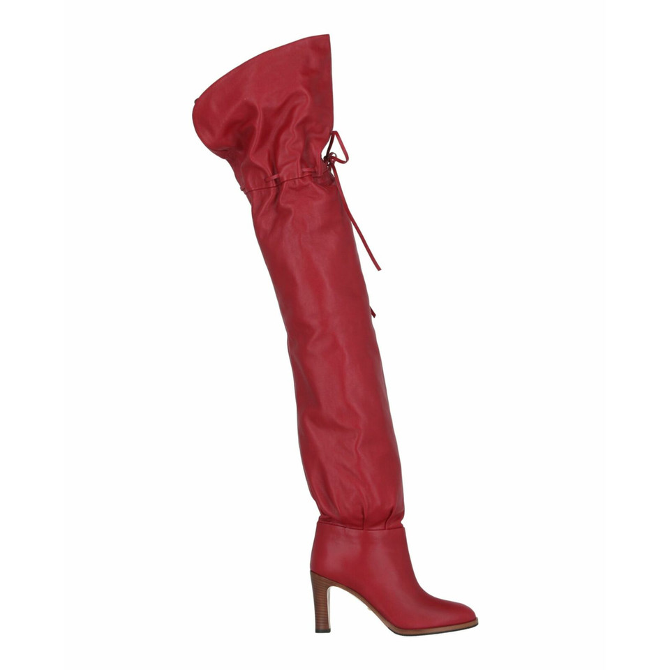 Gucci Bottes en Cuir en Rouge