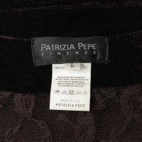 Patrizia Pepe Fluweel Blazer in Brown