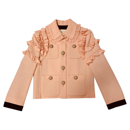 Gucci Jacket/Coat Silk in Pink