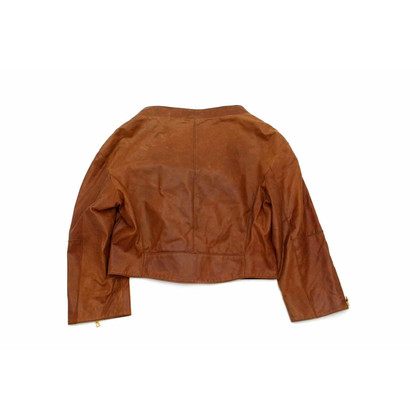 Prada Jacket/Coat Leather in Brown