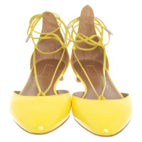 Aquazzura Slippers/Ballerinas Patent leather in Yellow