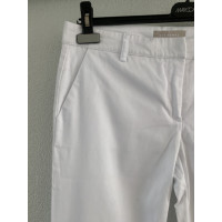 Stefanel Paire de Pantalon en Coton en Blanc