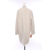 Yves Salomon Jacket/Coat Leather in Cream