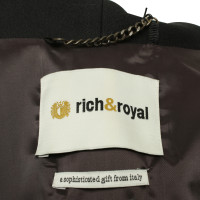 Rich & Royal Blazer in Schwarz mit Paillettenärmeln