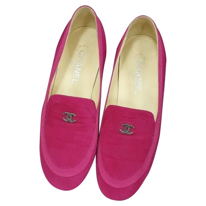Chanel Slippers/Ballerinas Suede in Pink