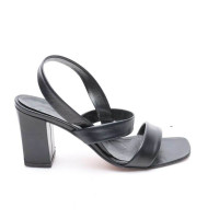 Jil Sander Sandalen Leer in Zwart