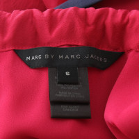 Marc By Marc Jacobs Robe en soie fuchsia / bleu foncé