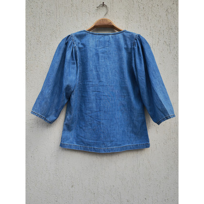 Mads Nørgaard Top Cotton in Blue