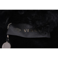 Versace Jas/Mantel Bont in Zwart