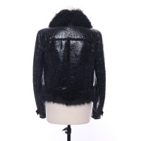 Versace Jas/Mantel Bont in Zwart