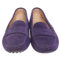 Tod's Chaussons/Ballerines en Daim en Violet