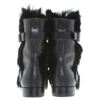 Gianvito Rossi Ankle boots with fur trim