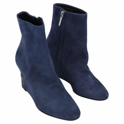 Dior Ankle boots Leather in Blue