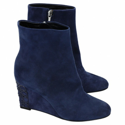Dior Ankle boots Leather in Blue