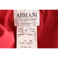 Armani Collezioni Jacket/Coat Leather in Red