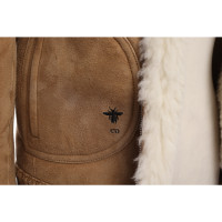 Christian Dior Jacke/Mantel aus Leder in Braun