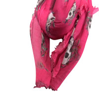 Alexander McQueen Schal/Tuch aus Baumwolle in Rosa / Pink