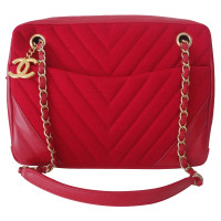 Chanel Camera aus Leder in Rot