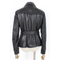 Philosophy Di Alberta Ferretti Jacket/Coat Leather in Black