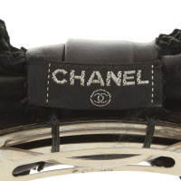 Chanel Haarschmuck aus Leder in Schwarz