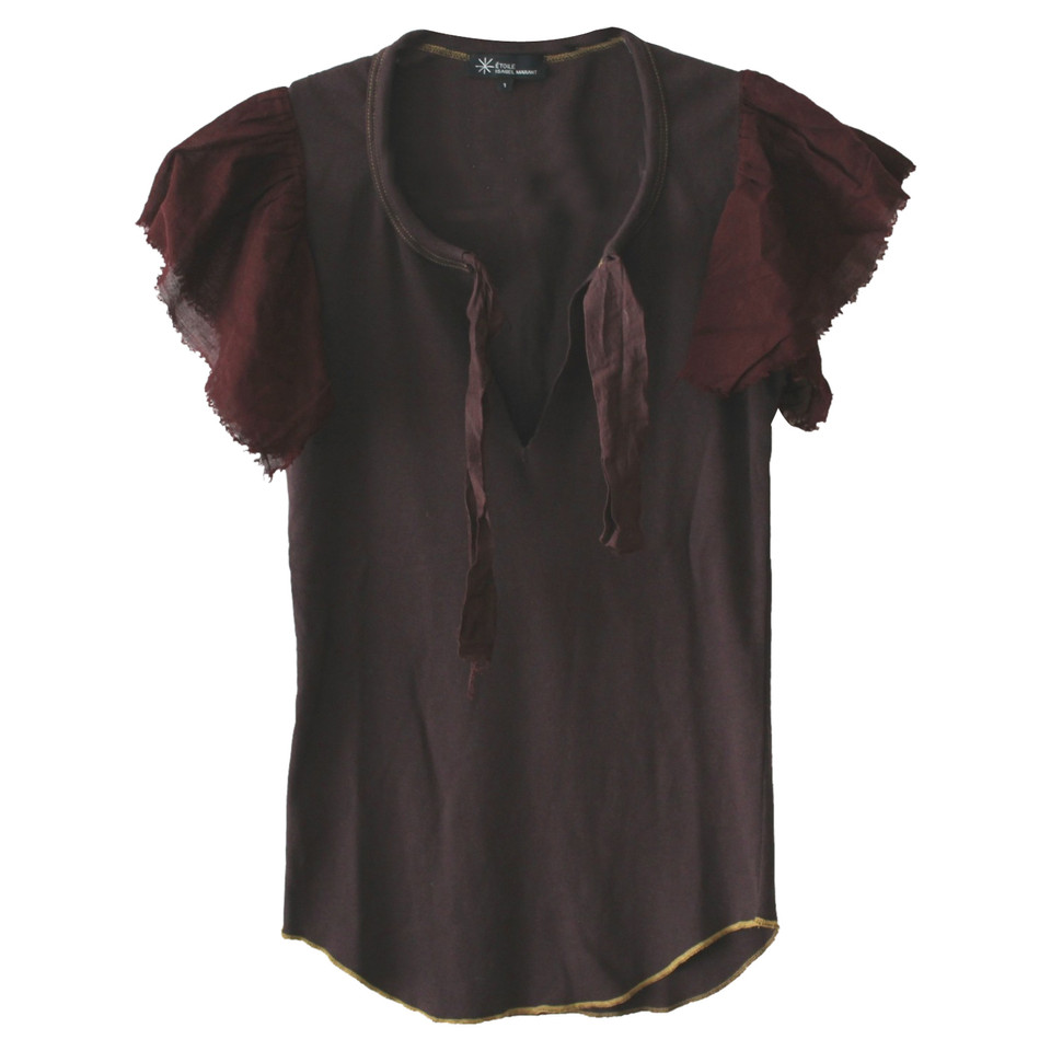 Isabel Marant Etoile Top Cotton in Brown